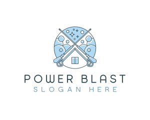 Power Washing Cleaning logo design