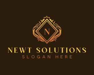 Elegant Diamond Shield logo design