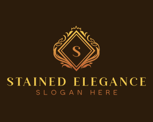 Elegant Diamond Shield logo design