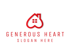 Romantic Heart House logo design