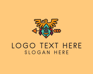 Tribe - Ancient Mayan Headdress logo design