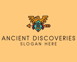 Ancient Mayan Headdress  logo design