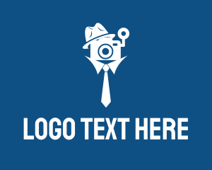 Camera Repair - Camera Hat & Necktie logo design