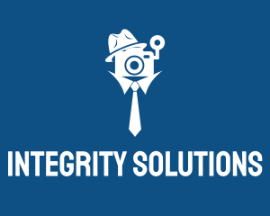 Investigation - Camera Hat & Necktie logo design