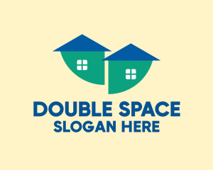 Duplex - Modern Double House logo design