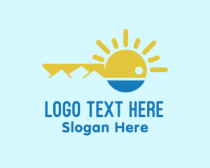 View - Landscape Key logo design