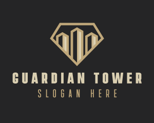 Premium Urban Tower Real Estate logo design