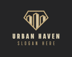 Premium Urban Tower Real Estate logo design