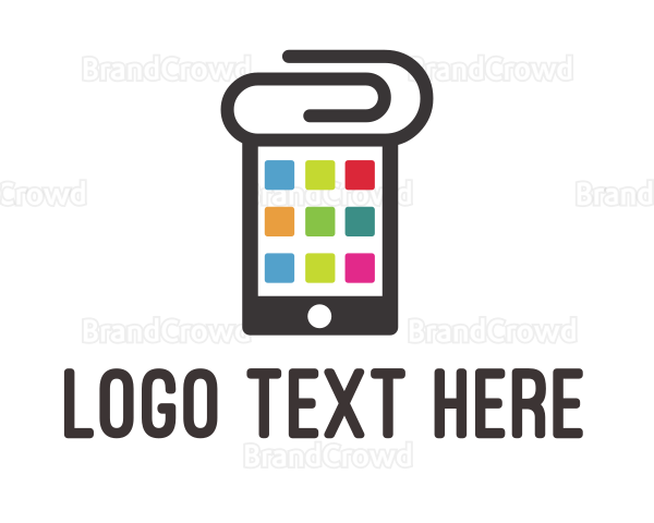 Paper Clip Smartphone Logo