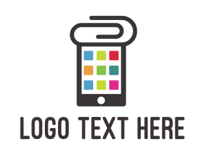 To Do List - Paper Clip Smartphone logo design