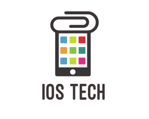 Ios - Paper Clip Smartphone logo design