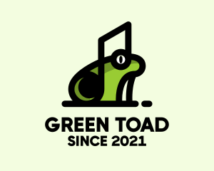 Toad - Music Frog Headset logo design