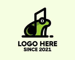 Dj - Music Frog Headset logo design