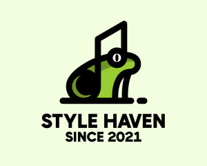 Music - Music Frog Headset logo design