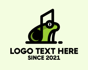 Interactive - Music Frog Headset logo design