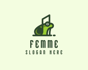 Music Frog Headset logo design