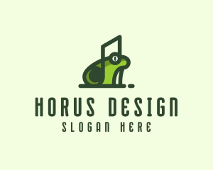 Music Frog Headset logo design