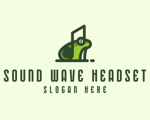 Headset - Music Frog Headset logo design