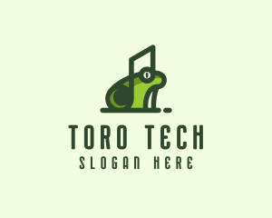 Music Frog Headset logo design