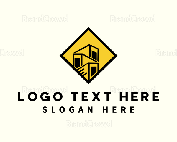 Imported Trailer Container Logistics Logo