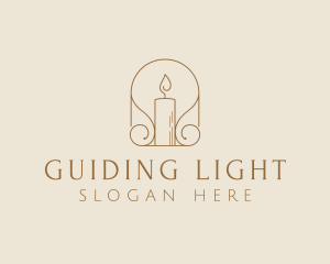 Candle Light Lamp logo design