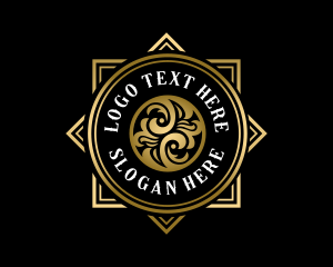 Badge - Luxury Hipster Ornament logo design
