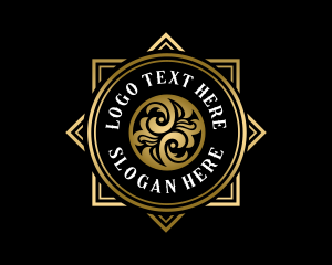 Luxury Hipster Ornament Logo