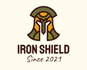 Armour - Colorful Gladiator Helmet logo design