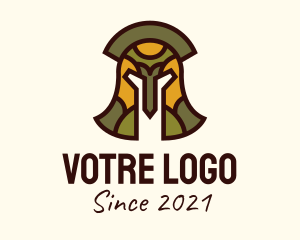 Gladiator - Colorful Gladiator Helmet logo design