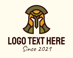 Armour - Colorful Gladiator Helmet logo design