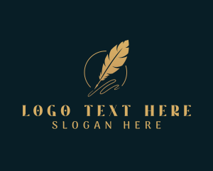 Stationery - Feather Quill Publishing logo design