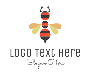 Black And Orange - Ant Bee Insect logo design