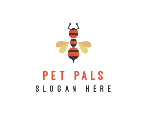 Ant Bee Insect logo design