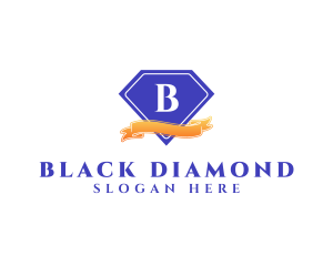 Diamond Ribbon Jewelry logo design