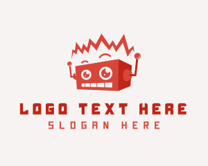 Tech - Cartoon Tech Bot logo design