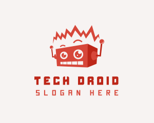 Droid - Cartoon Tech Bot logo design