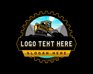 Skid Steer - Bulldozer Excavator Skid Steer logo design