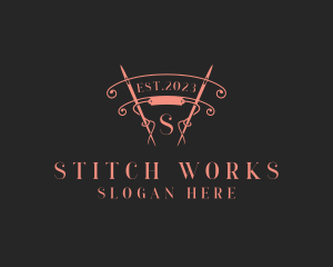 Alterations - Tailoring Sewing Needle Dressmaker logo design