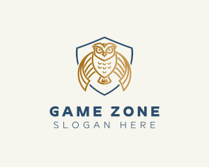 Owl Shield Crest logo design