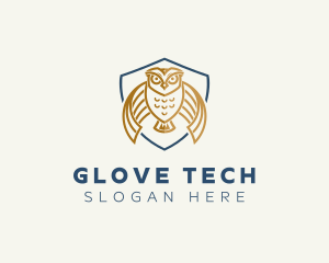 Owl Shield Crest logo design