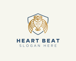 Owl Shield Crest logo design