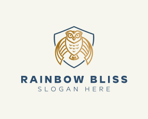 Owl Shield Crest logo design