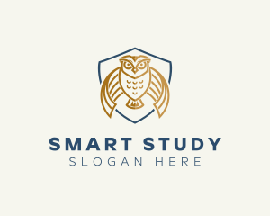 Study - Owl Shield Crest logo design