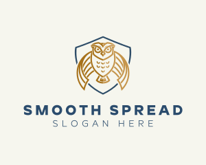 Owl Shield Crest logo design