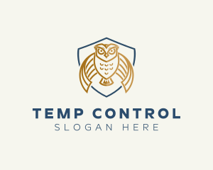 Owl Shield Crest logo design