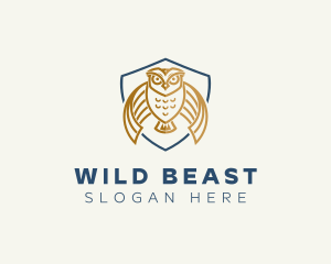 Owl Shield Crest logo design