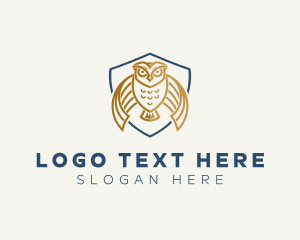 Reading - Owl Shield Crest logo design