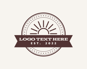 Texas - Western Sunrise Banner logo design