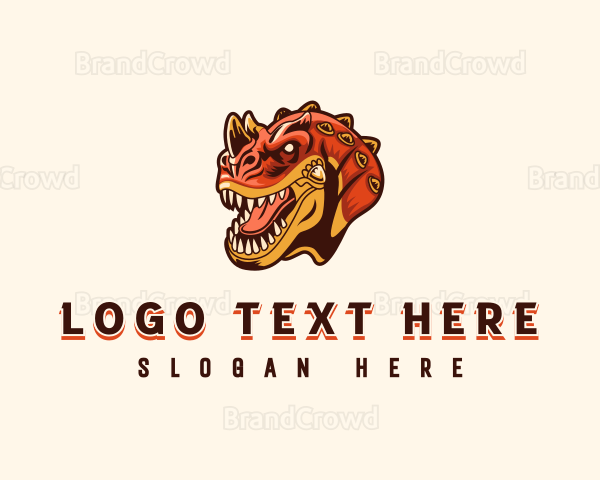 Giant Ceratosaurus Dinosaur Logo