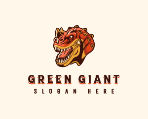 Giant Ceratosaurus Dinosaur logo design